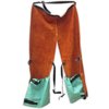 Magid Split Leather Chaps with Enclosed Green Sateen Calves 1041T38KVE